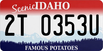 ID license plate 2T0353U