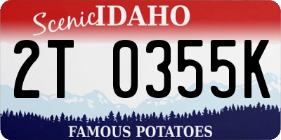 ID license plate 2T0355K