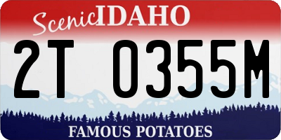 ID license plate 2T0355M