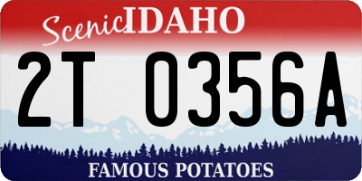 ID license plate 2T0356A