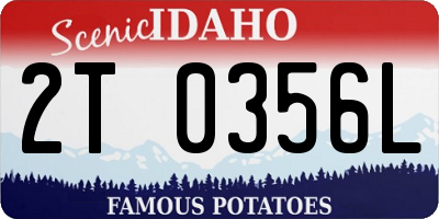 ID license plate 2T0356L