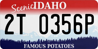 ID license plate 2T0356P