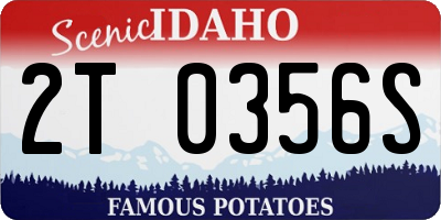 ID license plate 2T0356S