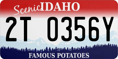 ID license plate 2T0356Y