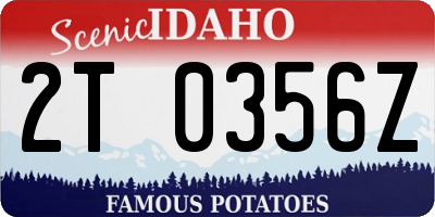 ID license plate 2T0356Z