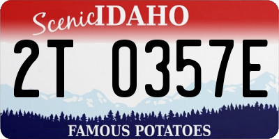 ID license plate 2T0357E