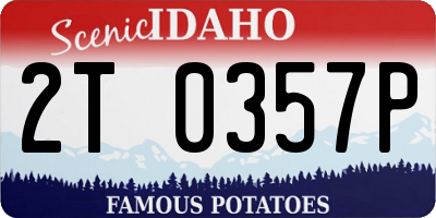 ID license plate 2T0357P