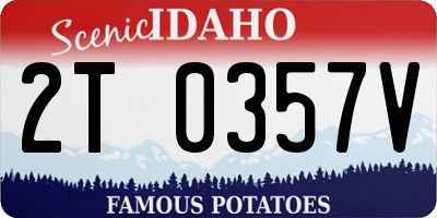 ID license plate 2T0357V
