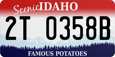 ID license plate 2T0358B