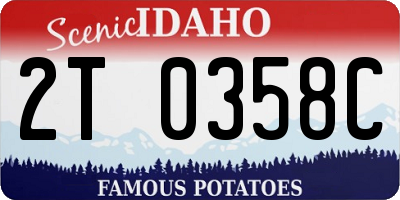 ID license plate 2T0358C