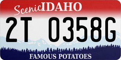 ID license plate 2T0358G