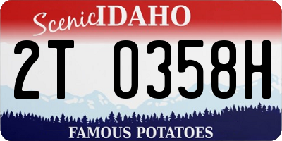 ID license plate 2T0358H