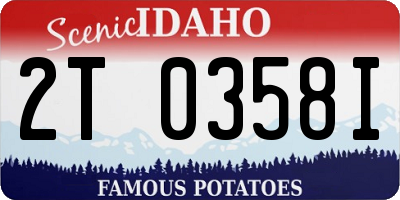 ID license plate 2T0358I