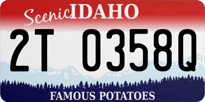 ID license plate 2T0358Q