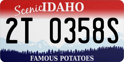 ID license plate 2T0358S