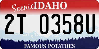 ID license plate 2T0358U