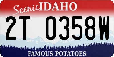 ID license plate 2T0358W
