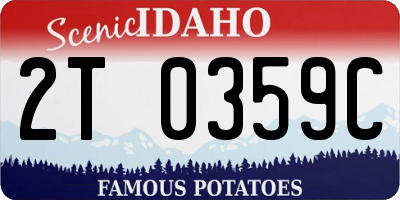 ID license plate 2T0359C