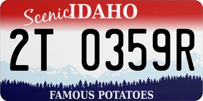 ID license plate 2T0359R