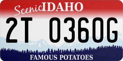 ID license plate 2T0360G