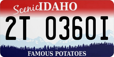 ID license plate 2T0360I
