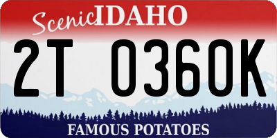 ID license plate 2T0360K