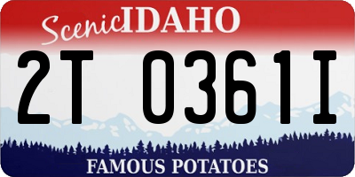 ID license plate 2T0361I