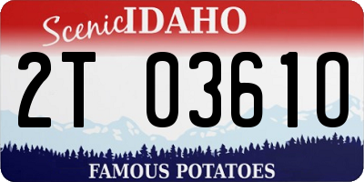ID license plate 2T0361O