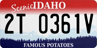 ID license plate 2T0361V