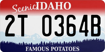 ID license plate 2T0364B
