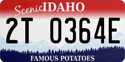 ID license plate 2T0364E