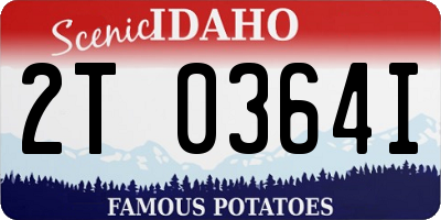 ID license plate 2T0364I