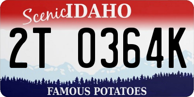 ID license plate 2T0364K