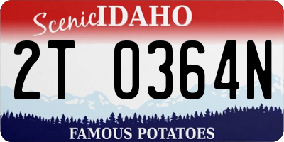ID license plate 2T0364N