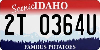 ID license plate 2T0364U