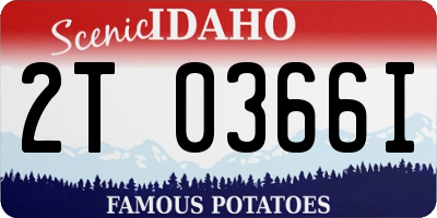ID license plate 2T0366I