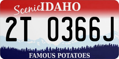 ID license plate 2T0366J
