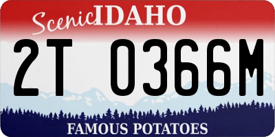 ID license plate 2T0366M