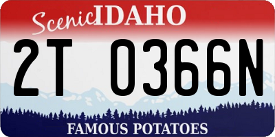 ID license plate 2T0366N