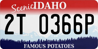 ID license plate 2T0366P