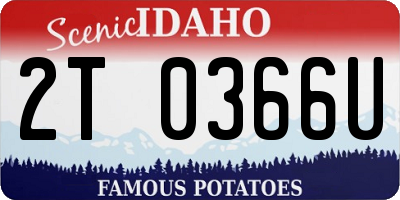 ID license plate 2T0366U