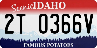 ID license plate 2T0366V