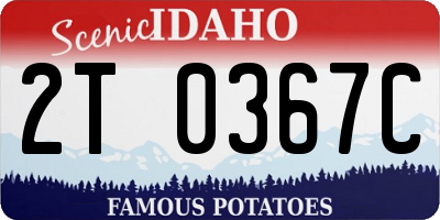 ID license plate 2T0367C