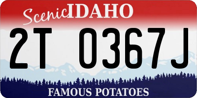 ID license plate 2T0367J