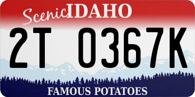 ID license plate 2T0367K