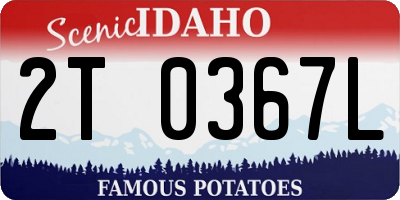 ID license plate 2T0367L