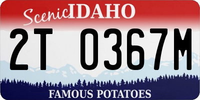 ID license plate 2T0367M