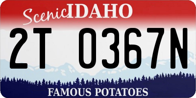 ID license plate 2T0367N