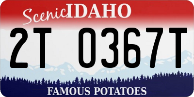 ID license plate 2T0367T