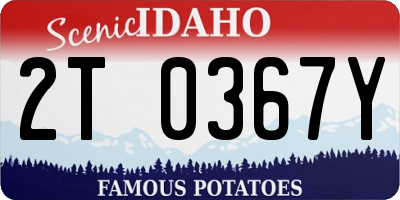 ID license plate 2T0367Y
